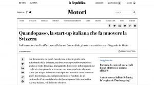 LA REPUBBLICA - Quandopasso, la start-up italiana che fa muovere la Svizzera